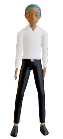 Male student avatar with tan skin tone in Chula uniform