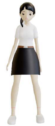Female student avatar with light skin tone in Chula uniform